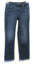 WONDER NATION Straight Denim Jeans, Boy;s Size 8, Has Adjustable Waistband Tabs