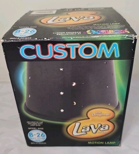 Vtg Lava Brand Motion Lamp Wizard Lite Moon Star Light Black Base ONLY WORKS