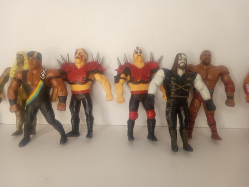 Konvolut Bend-Ems WWE WWF Wrestling 1998 Just Toys Actionfiguren - Bild 3 von 24