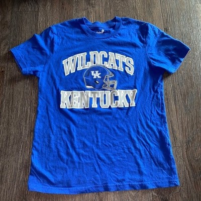 Gen 2 Kids Medium Kentucky Wildcats T-Shirt Youth Blue NCAA Graphic Tee UK Logo