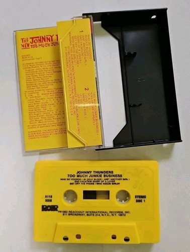 Johnny Thunders - Too Much Junkie Business Cassette EX ROIR TESTED NO BARCODE  - Picture 4 of 5