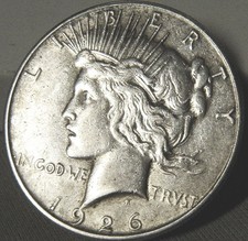 1926 S Peace Silver Dollar  90% silver free ship at 274