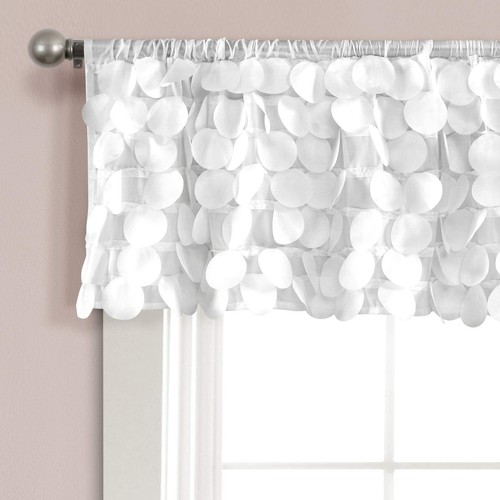 Lush Décor, White Gigi Valance Textured Window Kitchen Curtain (Single), 70" ... - Picture 4 of 6
