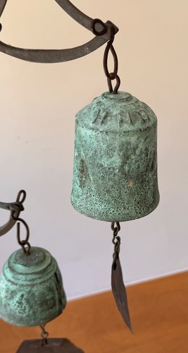 Jeff Cross Harmony Hollow Brutalist Bronze Art Sculpture Wind Bell Chime Vtg Mcm - Picture 13 of 24