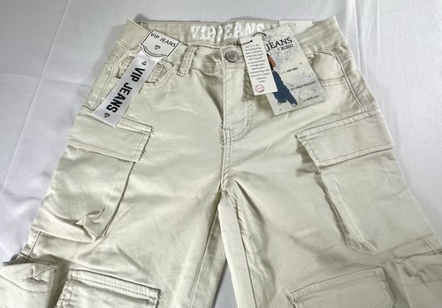 VIP Jeans Off White Ivory Cargo Pocket Women’s Jeans Size 5/6. (Read Details) - Picture 2 of 10