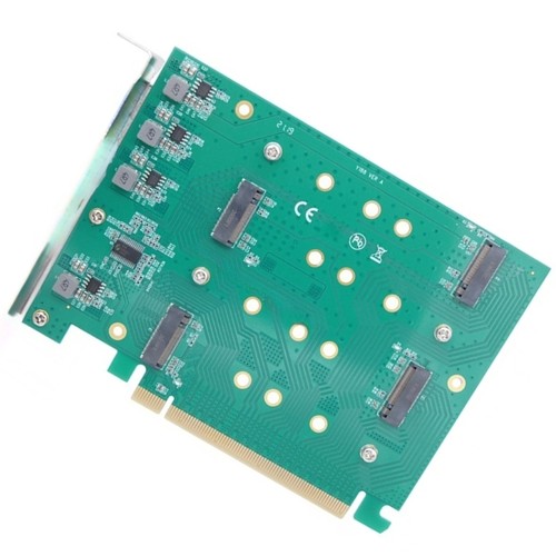 4Port NVME To PCIe Expansion Card 32GB/s Speed RAIDs 0/1/10 Support MultiTasking - Afbeelding 3 van 8