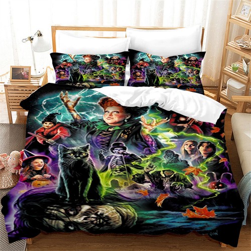 Hocus Pocus 3D Bedding Set Duvet Cover & Pillowcase(s) 2/3PCS Double Single King - Picture 22 of 71