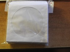 BestDuplicator White Cd/DVD Paper Media Sleeves Envelopes with Flap and Clear Wi