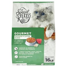 Special Kitty Gourmet Formula Seafood Blend Flavor Dry Cat Food, 16 lb Bag 0.99 per gallon