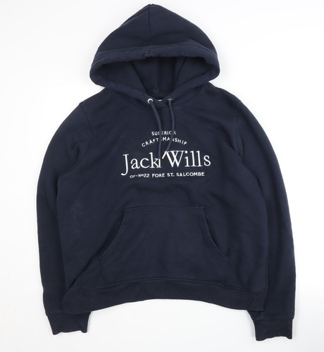 Jack Wills Damen Pullover Hoodie blau Größe 16