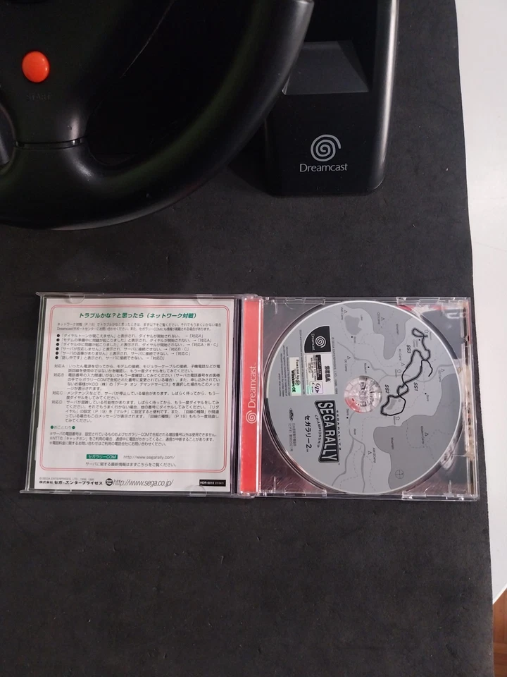 VOLANTE RACE CONTROLLER SEGA DREAMCAST HKT-7400 GIAPPONESE CON SEGA RALLY - Immagine 4 di 4