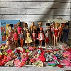 Huge Vintage Barbie Lot With Clothes Hangers & Stands BBC Ken Fashion Queen+ TLC