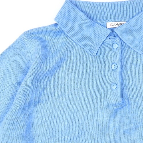 Damart Damen Pullover Pulli blau, Kragen, M - Bild 7 von 12