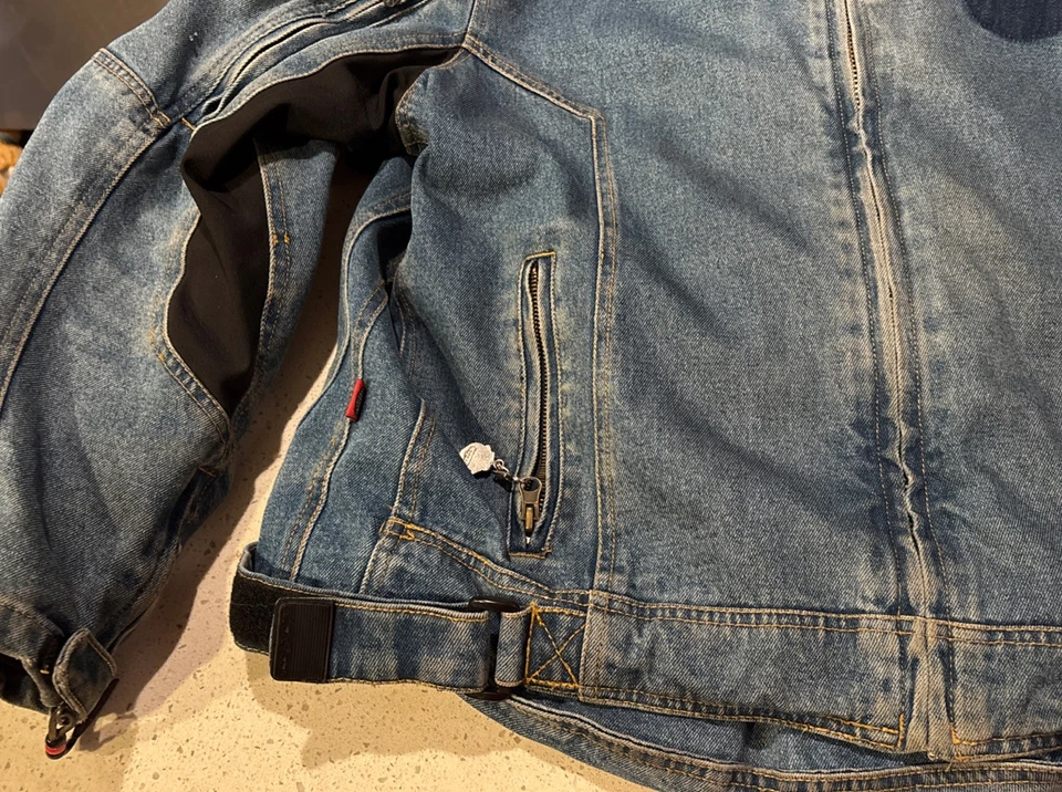 Chaqueta Cortech Para Hombre XL/46 DSX Denim Moto Moto Almohadillas Blindadas En Muy Buen Estado Foto 4 de 4