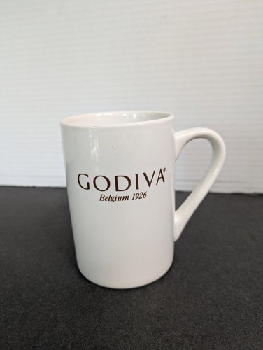 Godiva 1926 Belgium Chocolate Coffee Mug Made in 2020 White With Brown Logo 10oz - Afbeelding 6 van 6