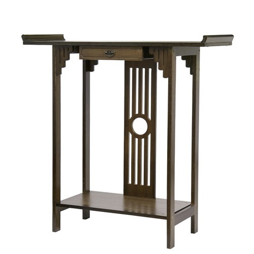 Chinese Style Vintage Console Table Sofa Side Accent Table Entryway Bottom Shelf - Picture 9 of 12