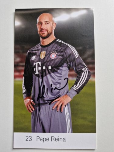 Pepe Reina, Fußball, original signierte Autogrammkarte, Bayern München - Bild 1 von 2