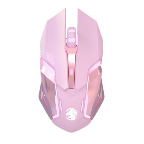 1600 dpi Kabellose wiederaufladbare Maus 2,4 G 600 mAh Spiel-USB-Maus (Rosa) - Bild 2 von 8