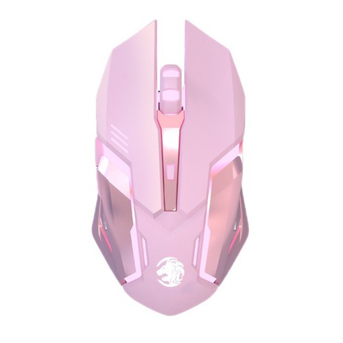 1600dpi Wireless Rechargeable Mouse 2.4G 600Mah Game USB Mouse (Pink) - Bild 1 von 7