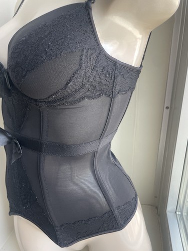 corset BUSTIER sexy lace bow black tie size S - Bild 10 von 12