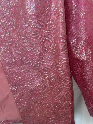 Vintage Laogudai Shimmer Handmade Asian Cheongsam Qi Hanfu short jacket, pink - Picture 11 of 12