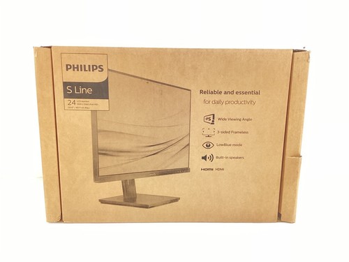 Philips 24" 1920 x 1080 FHD Monitor - Speakers, 60Hz, Black (242S1AE) - Picture 2 of 3