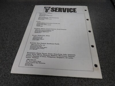 OMC Cobra Stern Drive Parts Catalog 1992 5.7 L.E. AMH Models