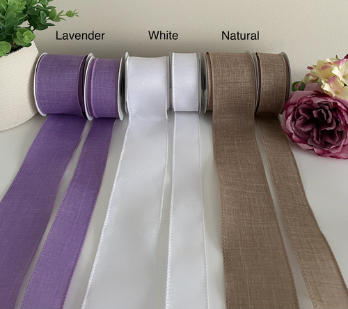 Wired Edge Burlap Rustic Ribbon in 38 & 63mm width, Assorted Colours - Picture 14 of 30