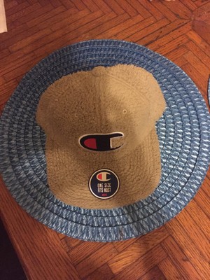 NWT Brand New Champion Sherpa Strapback Black Red Bred Hat Cap Baseball Dad Fit