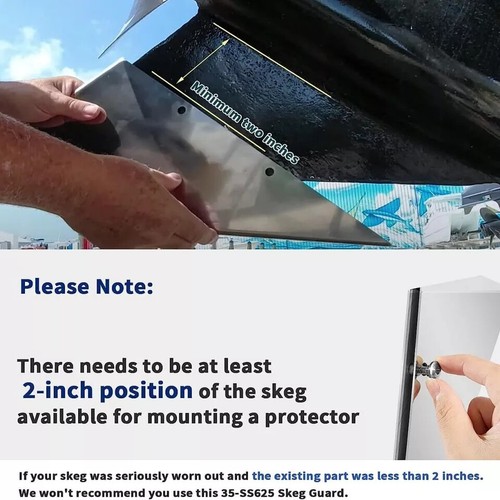 35-SS625 Skeg Guard Damaged Skeg Repair Cover for Mercury/Mariner, Honda, Yamaha - Foto 5 di 11