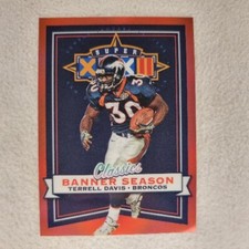 2022 Panini Classics, Terrell Davis #BS-10 Banner Season Red 45/50, Broncos