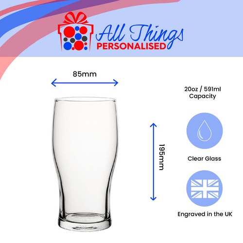 Personalised Engraved Teacher Pint Glass with Best Teacher Ever Design - Picture 4 of 7