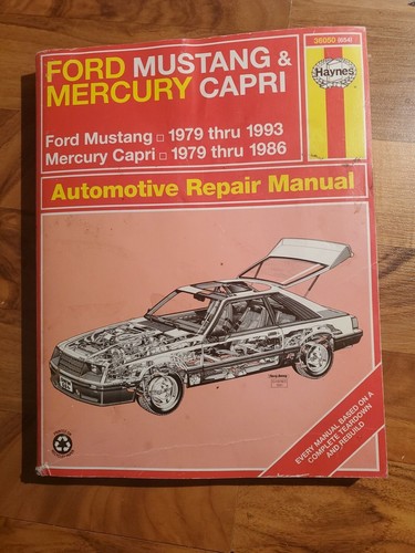 Ford Mustang 1979-1993 & Mercury Capri 1979-1986 Haynes Repair Manual #654