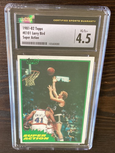 Larry Bird 1981-82 Topps Super Acción Calificado CSG 4.5 #E101 - Boston Celtics - Imagen 1 de 3