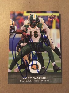 cory watson signed 2016 upper deck cfl card edmonton eskimos 5 ebay cory watson