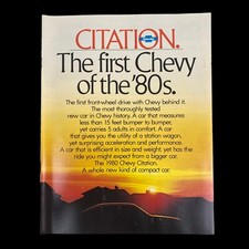 1979 Chevrolet Citation First Chevy Of The 80s Advertising Brochure 23 Pages