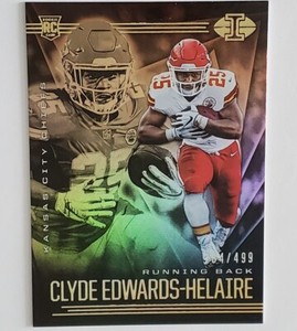 CLYDE EDWARDS-HELAIRE 2020 Panini Illusions #15 RC Trophy Collection Bronze /499