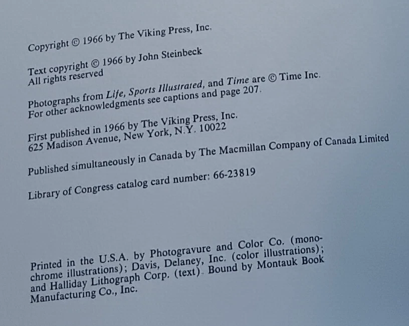 America and Americans, John Steinbeck, 1st edition, 1966, HCDJ, Viking Press Foto 3 de 3