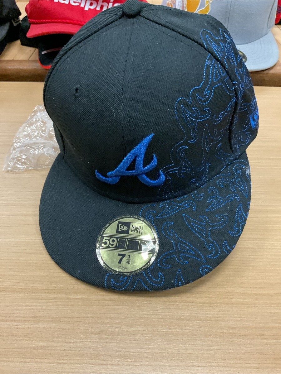 Vintage Atlanta Braves Snapback Hat MLB Logo 7 Navy Blue