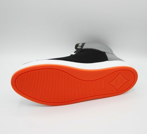 $595 MCM Para Hombre Cuero Negro Plata Reflectante Lona Alta Tenis MEX9ARA64BK - Imagen 7 de 7