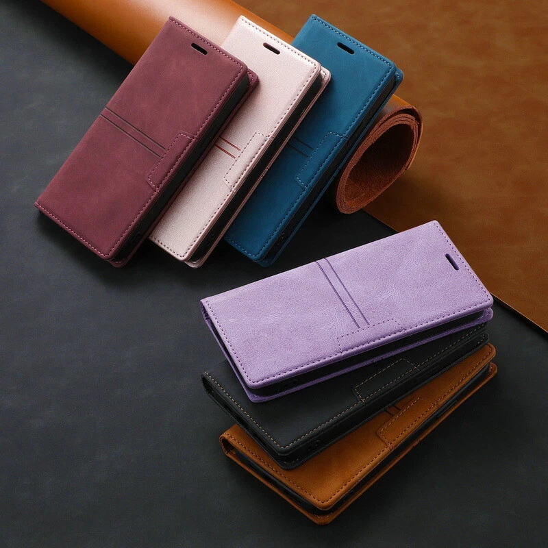 For Samsung Galaxy S23 S22 S21 A14 A54 A53 A52 Leather Stand Wallet Case Cover - Image 3 of 4
