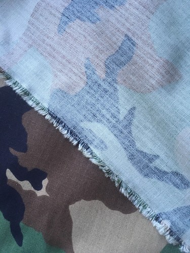 Tela Woodland Camo Ripstop - 50/50 algodón/nylon - 65” ancho 2 yardas corte. - Imagen 4 de 6