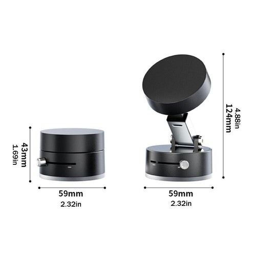 Vacuum Magnetic Suction Cup Car Phone Holder Stand Car Mount 360° Rotation NEW - Zdjęcie 11 z 17