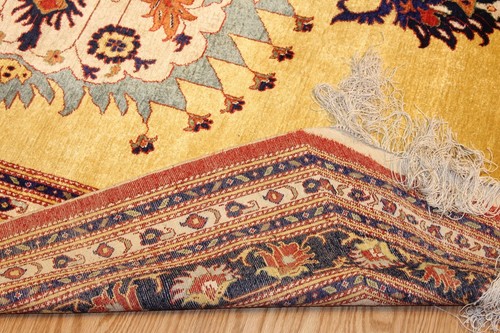Tappeto ottagonale autentico 8'X6' fatto a mano design Hereke realizzato in 100% seta naturale - Foto 11 di 11
