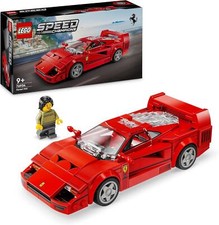 LEGO Speed Champions Ferrari F40 Supercar Buildable Vehicle, Toy Model Car for 9