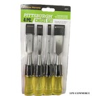 4 pcs Pittsburgh Chisel Set Pvc Handle Treated Carbon Steel / d2