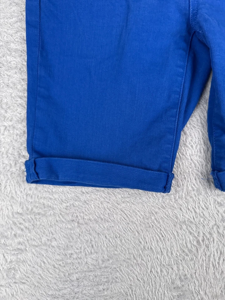 Pantalones Cortos Lauren Ralph Lauren Mujer 4P Azul Denim Negro Etiqueta Dobladillo Enrollado 27x8 Foto 3 de 4