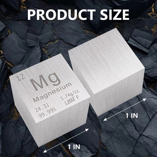 Cubo de metal de 25,4 mm/1 pulgada de densidad 99,95 % puro para colección Element + estuche - Imagen 17 de 41
