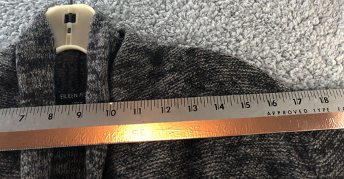 Eileen Fisher Damen-Strickjacke extra klein XS grau Yak Wolle Seide offener Strickschal - Bild 2 von 11