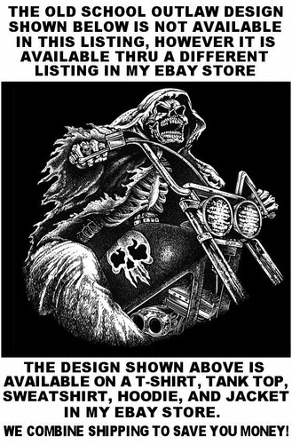 Hard Core Outlaw Biker Brotherhood V Twin Motorcycle Rider Skull Sweatshirt AB64 - Picture 4 of 12